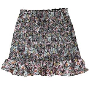 1.STATE Floral Ruffle BodyCon Pull On Skirt Size XS